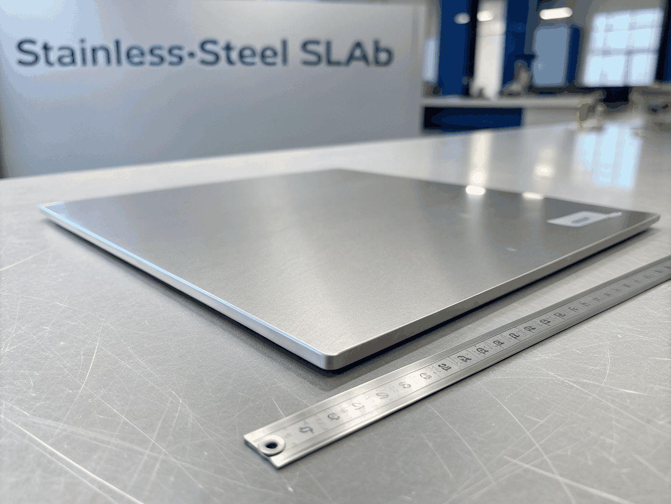 Precision standard flat diamond lapping plate on a granite inspection table